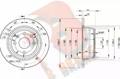 R BRAKE 78rbd29041 -  Тормозной диск
